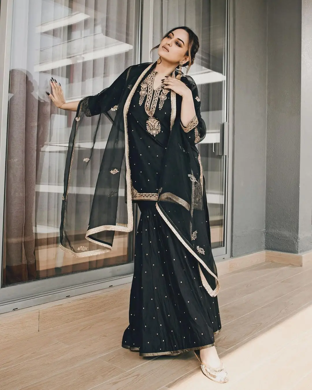 Marathi Actress Sonakshi Sinha Photoshoot in Black Dress